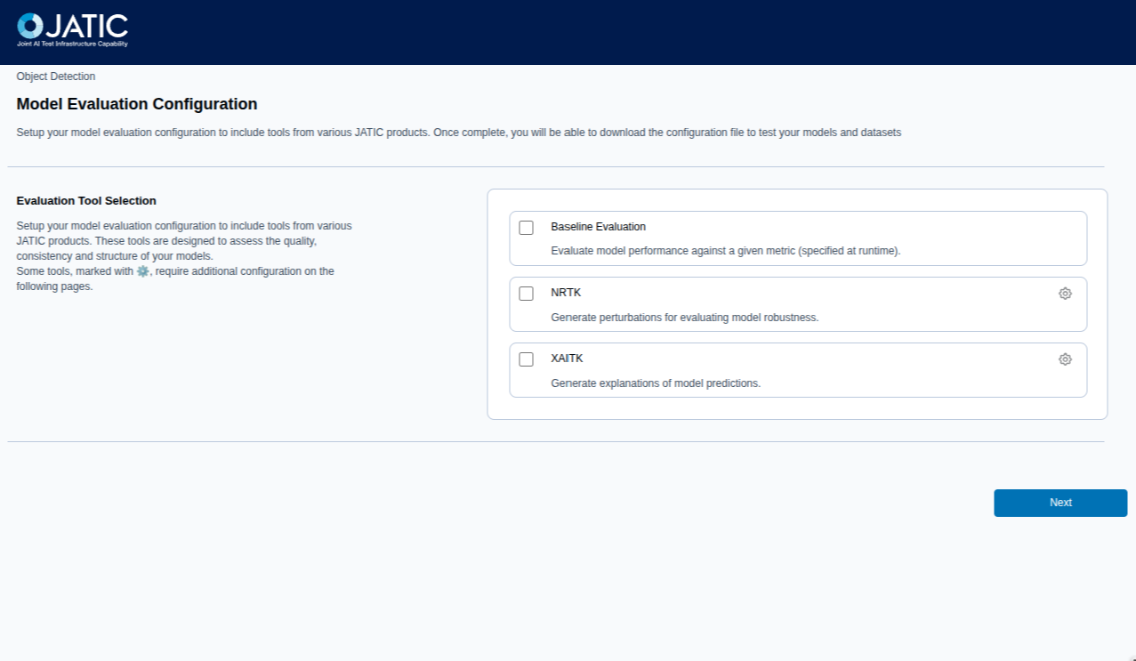 Model Evaluation Configuration